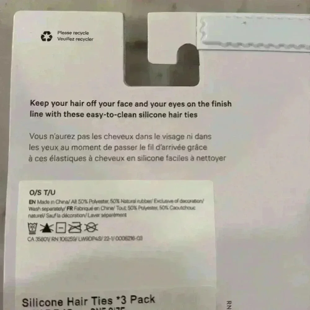 Lululemon Silicone Hair Ties 3 Pack NWT